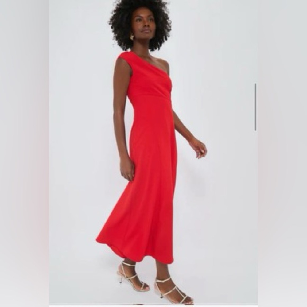 Tuckernuck x India Hicks Scarlet Carmen One Shoulder Midi Dress NWT Size S - Picture 14 of 15